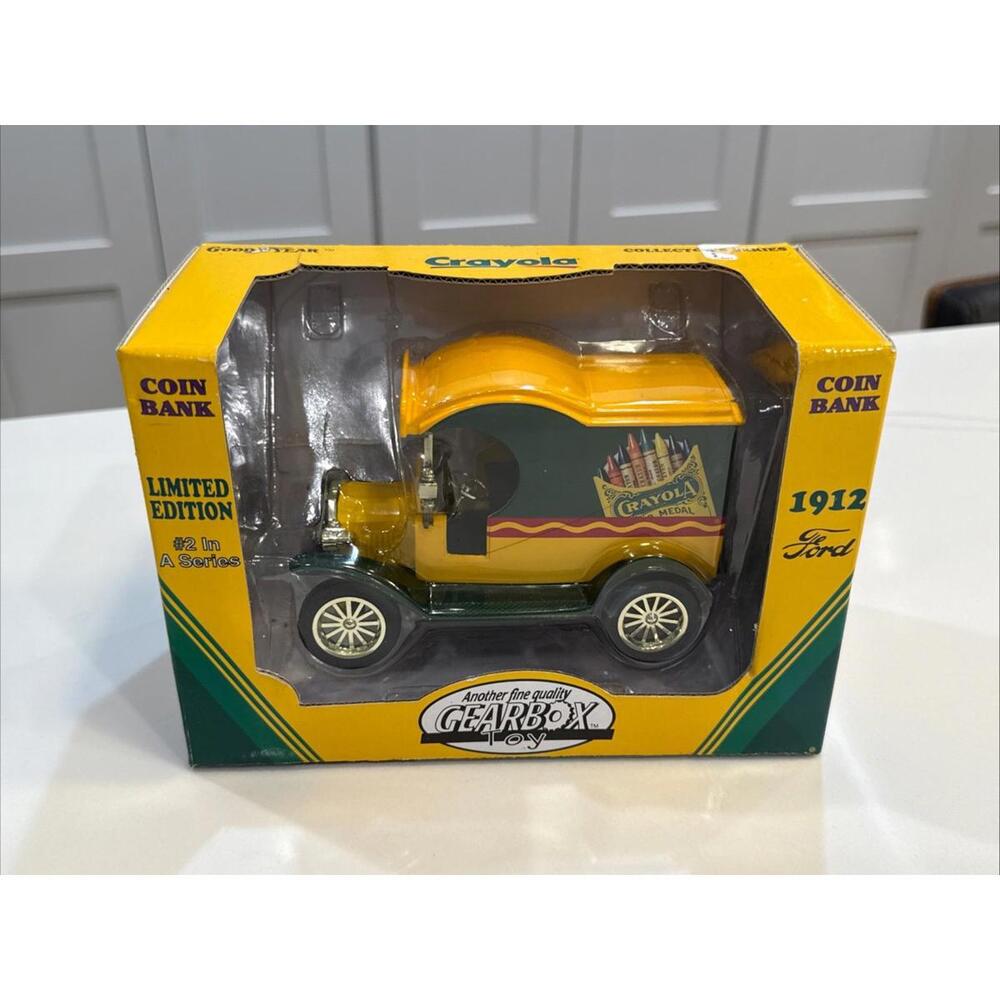 Gearbox Ford Crayola Truck Coin Bank No. 2 Limited Edition Vintage Toy NOS 1998